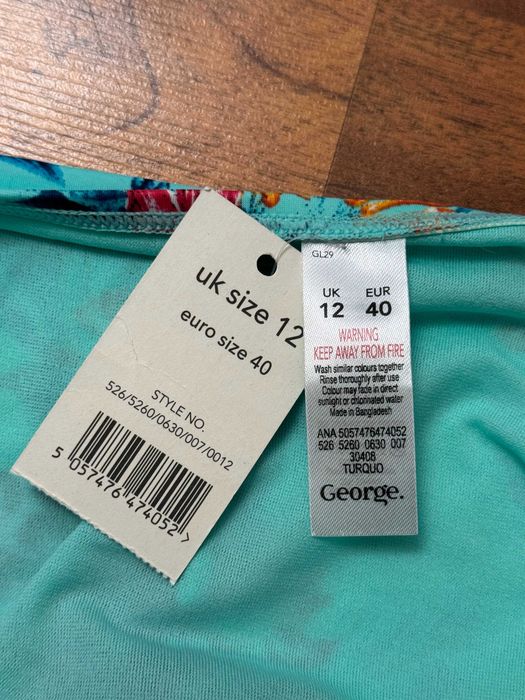 Dół od bikini majtki figi od stroju kąpielowego w kwiaty George 40 L