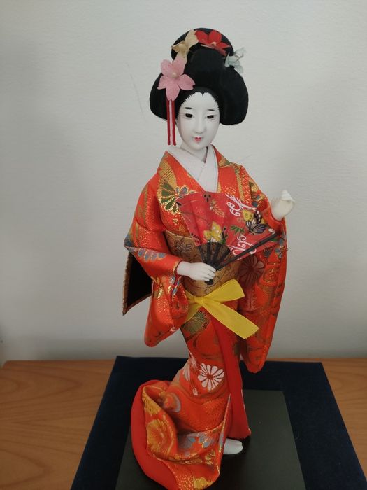 Boneca Vintage Gueixa Japonesa