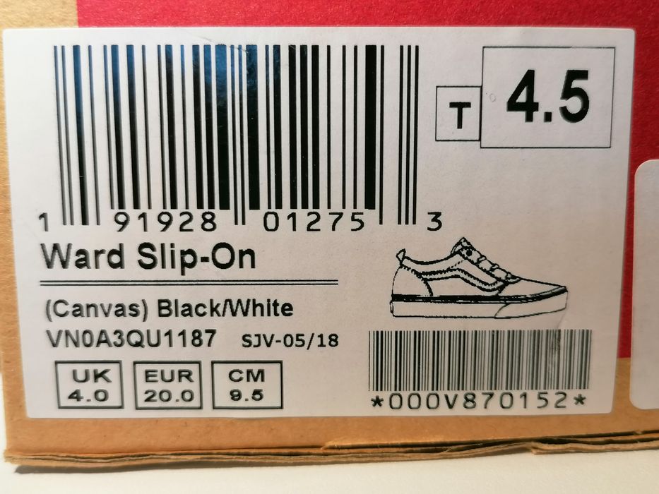 Sapatilhas VANS tamanho 20 (criança) CANVAS