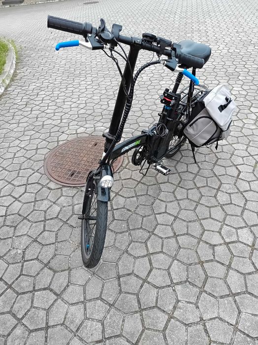 Rower elektryczny składany Contest Bike 20" z manetką (skuter) + dodatki