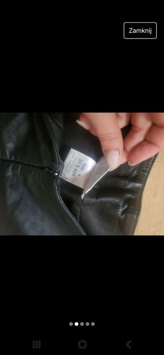 Czarne skórzane spodnie