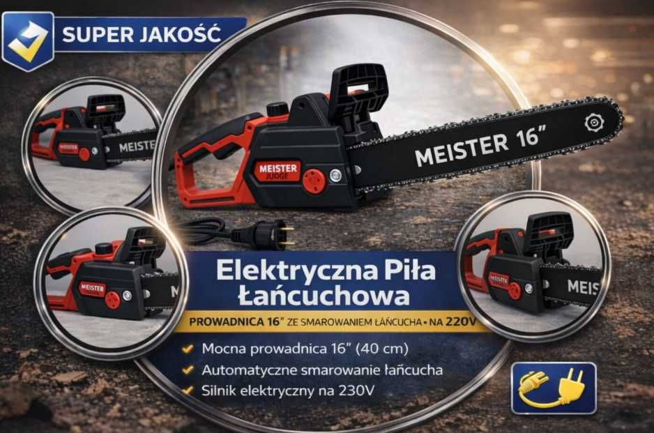 Piła łańcuchowa elektryczna 3600W prowadnica 16 cali 40 cm RöddER