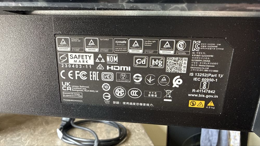 Ігровий монітор Lenovo Legion R25i-30 24.5" IPS / 165Hz (180Hz OC) / 0.5ms / 2024 рік