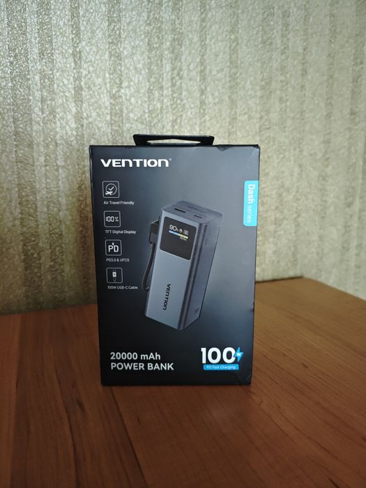 Павербанк з екраном Vention 100W 20000мАч Powerbank