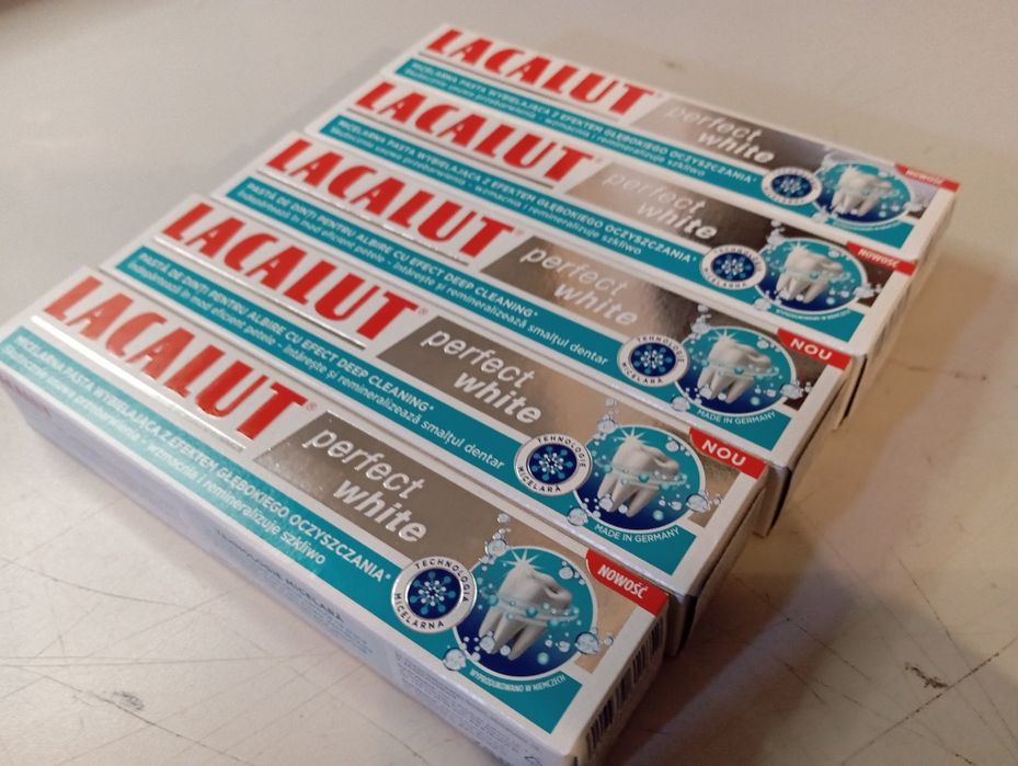 Lacalut Perfect White Pasta do zębów 75ml. 5 szt.