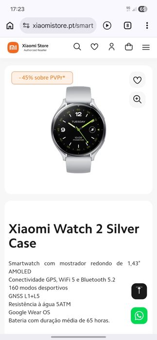 Xiaomi watch 2 preteado