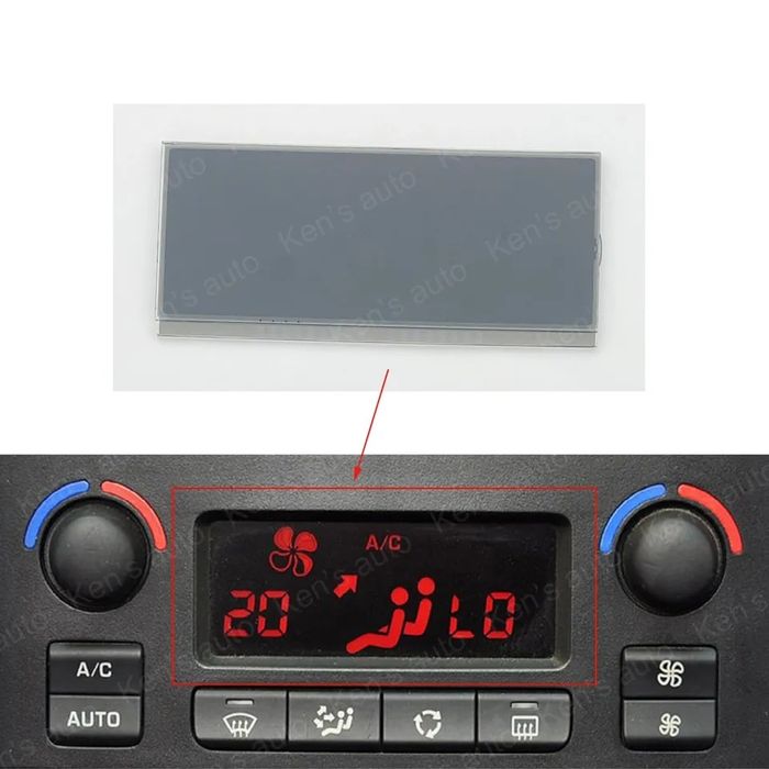 Display lcd tela climatização ac Peugeot 207