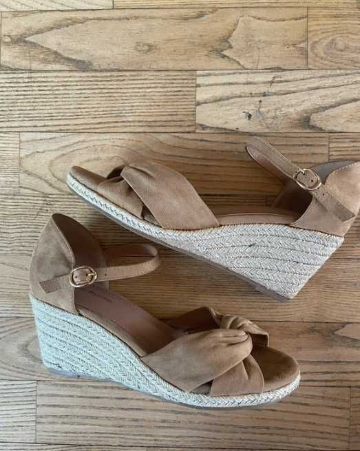 sandały na koturnie espadryle, 37