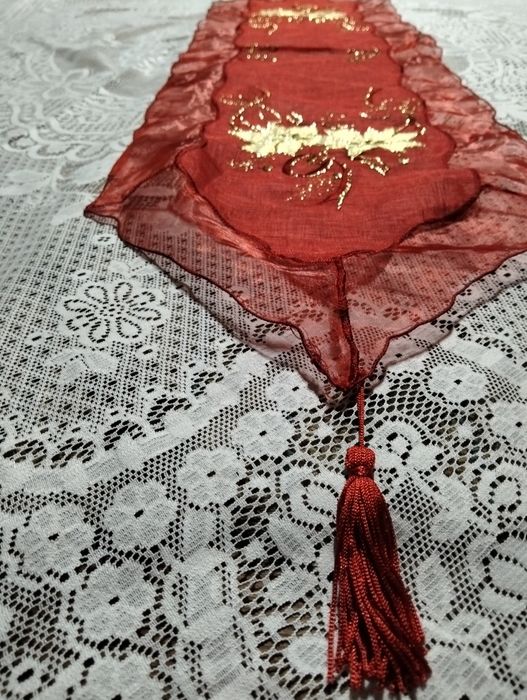 Napron de Natal bordado à mão