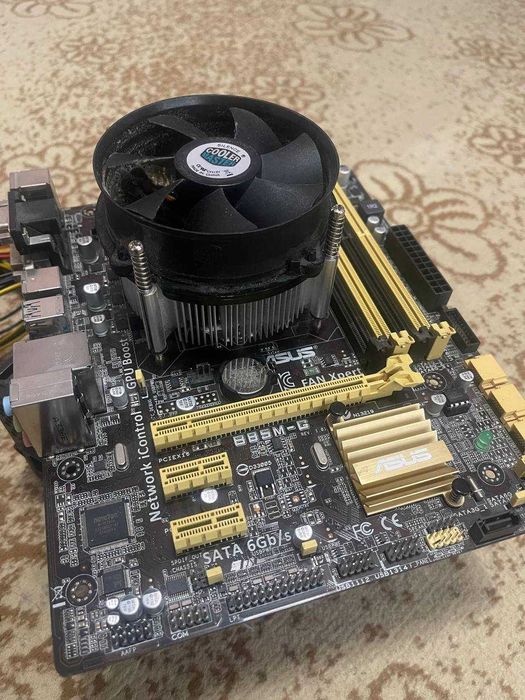 Материнська плата Asus b85m-g проц  Intel core-i5 4570  DDR4 два блока живлення 550 ватт Вiдеокарта 1030Два кулераDDR3 8Гб4Гб AMD FX8300 ASUS M5A78L-M