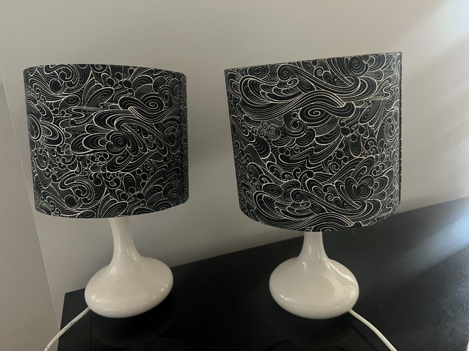 2 Lampki nocne z kloszami