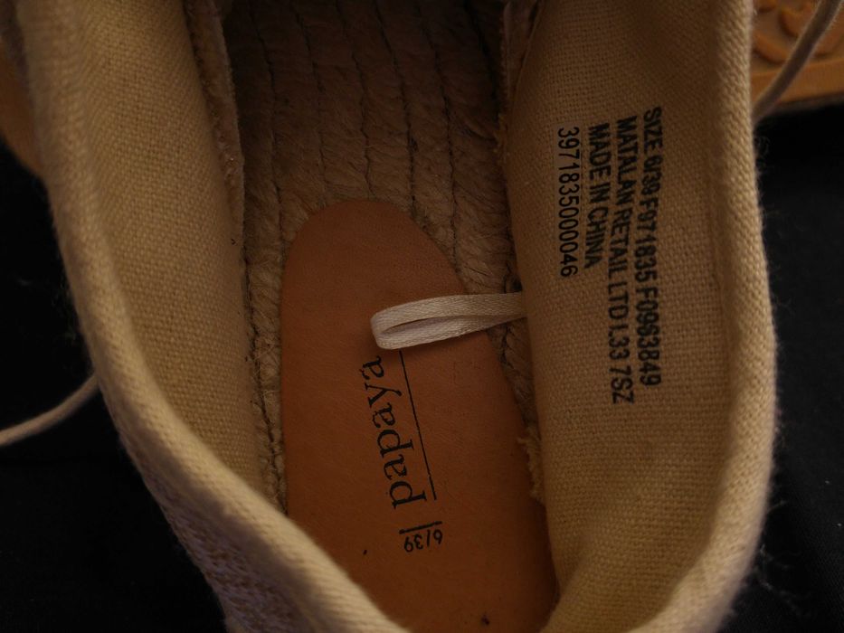 Espadryle, półbuty damskie papaya