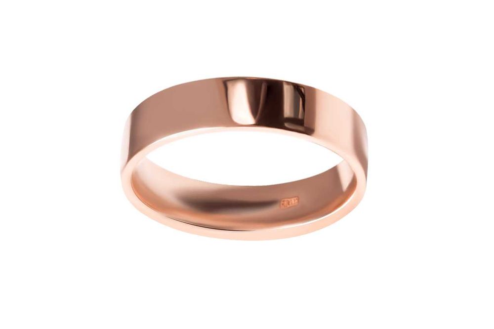 Женское обручальное кольцо из красного золота