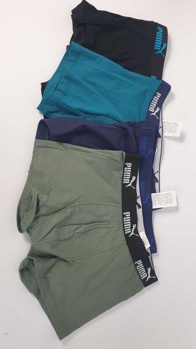 Puma everyday Majtki Bokserki męskie Puma Solid Boxer 4-Pack 4pary roz S