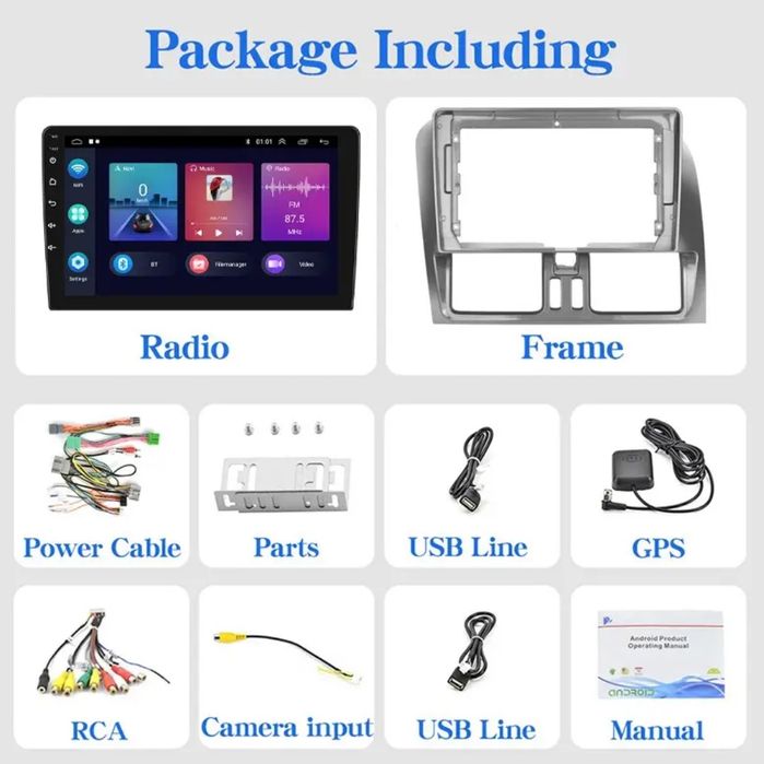 Rádio Android Volvo Xc60 2007 a 2017 CARPLAY WIFI GPS 2/32GB novo