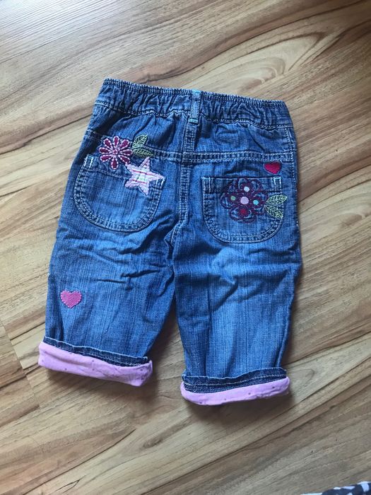 Urocze spodenki jeansowe 74/ 6-9 miesięcy
