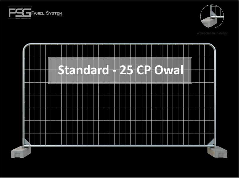 Ogrodzenie Tymczasowe Budowlane OWAL PAKIET 52 mb