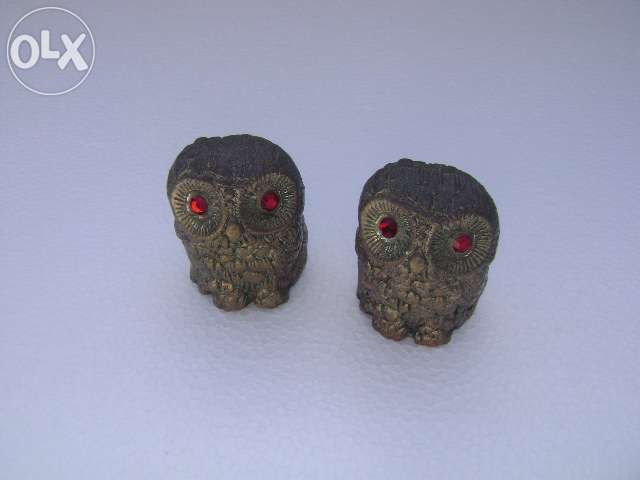 Peças de Decoração - par de mochos - antiguidades