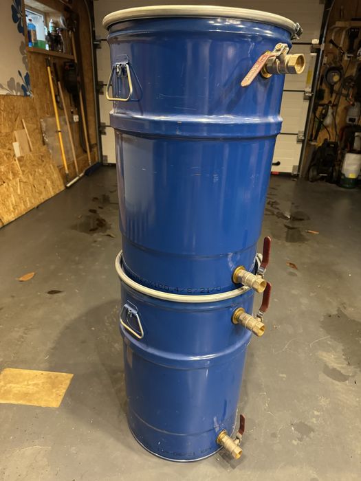 Beczka Beczki 60L stalowe Wodę do Kampera działkę Szczelne z Zaworami