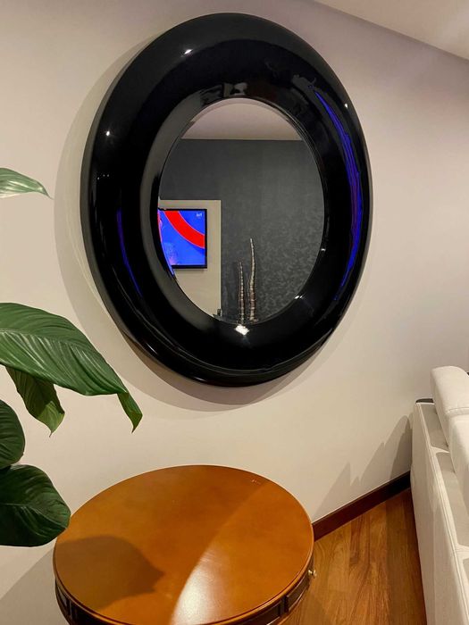Espelho redondo preto