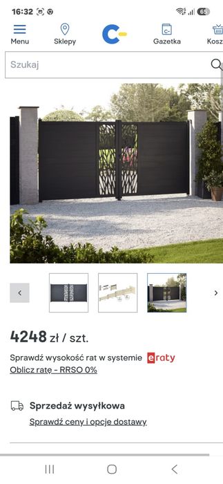 Brama aluminiowe nowa neva 350x174