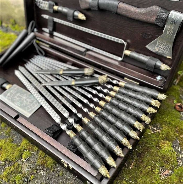 Набір шампурів КАТЕГАТ BS8/1 з сумкою Набор шампуров для шашлыка