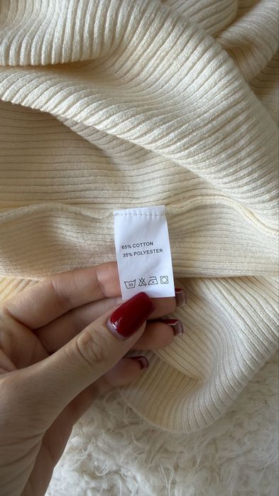 Новая Кофточка, молочного цвета, 65% Cotton