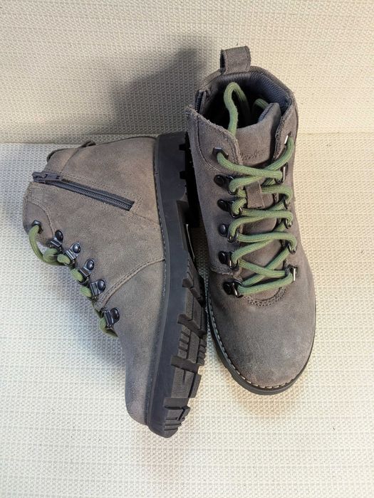 Clarks Heath Hike Youth trzewiki skórzane szare rozm. 33