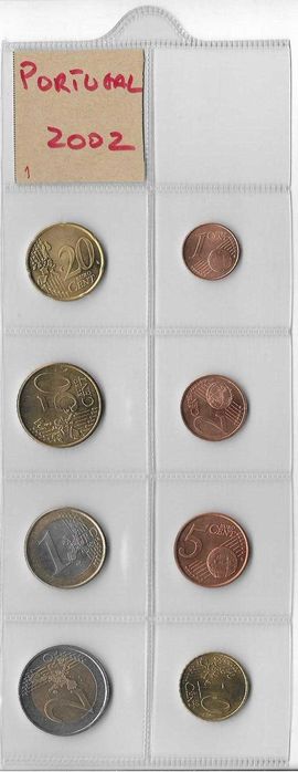 Portugal  - - - ( Euros )  - - 2002 - Set Anual de Moedas