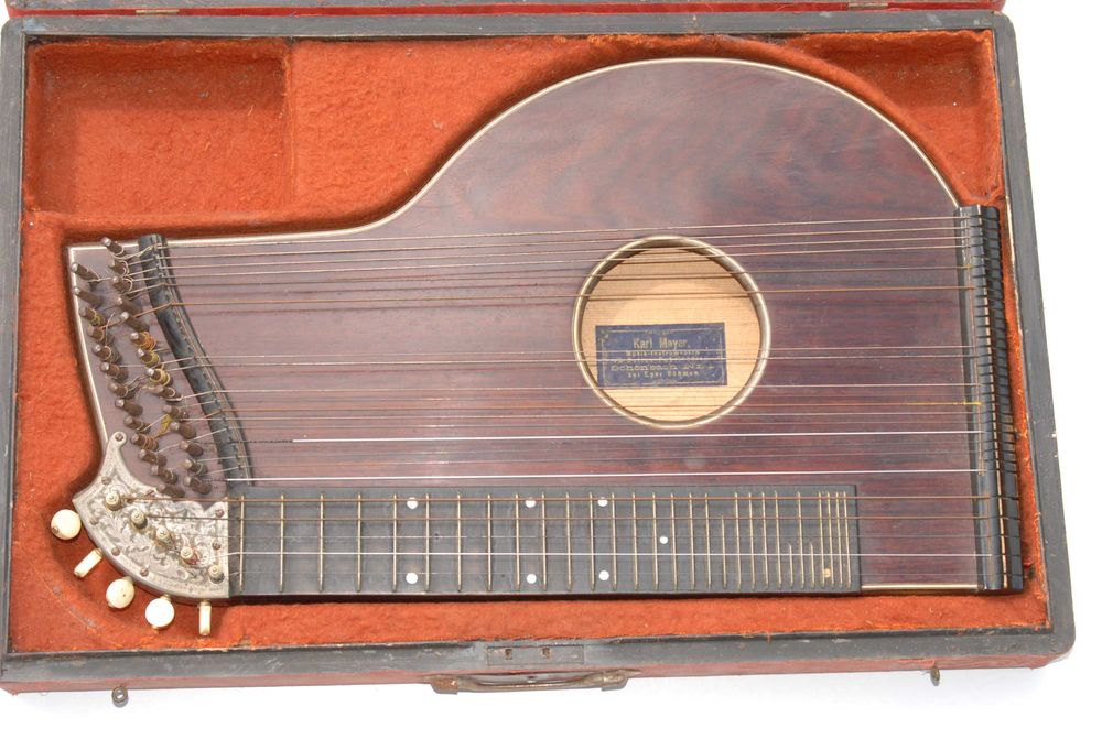 Stary instrument strunowy cytra Karl Mayer unikat Cieszyn • OLX.pl
