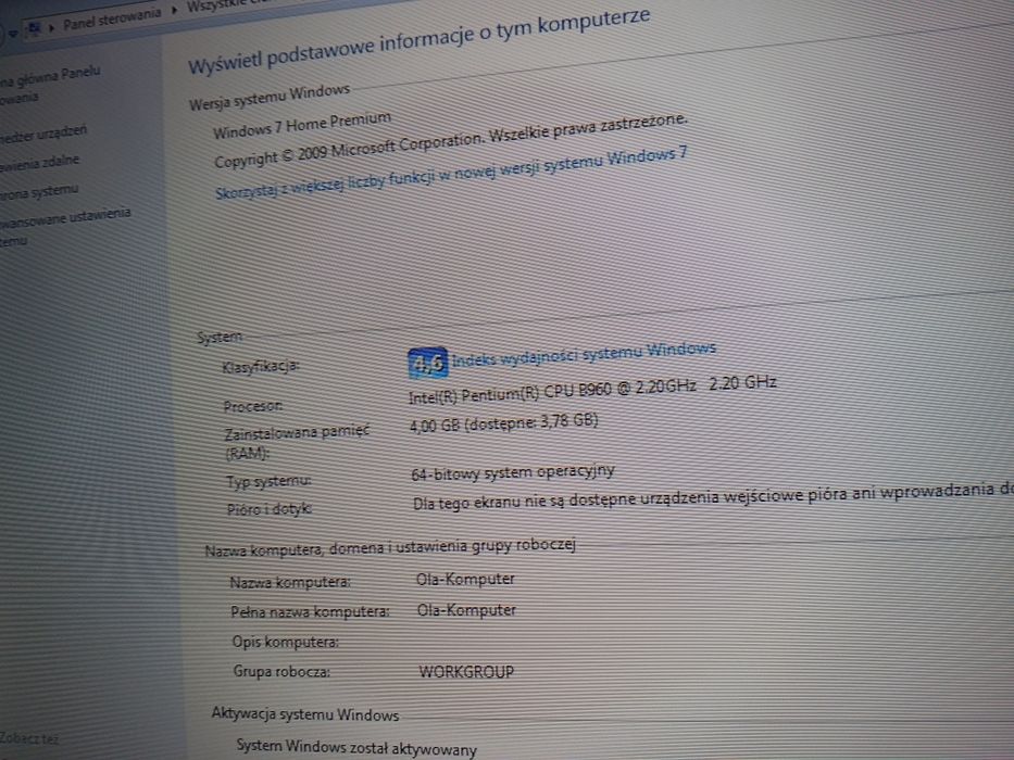 Laptop Samsung NP300E5C Win 7 hdd 500gb 4gb ram
