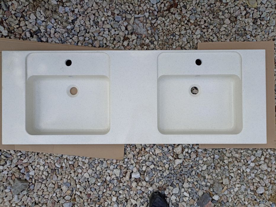 Zlew porcelanowy dwukomorowy