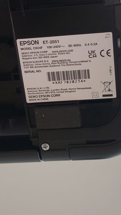 Impressora ecotank Epson ET-2851 WI-FI