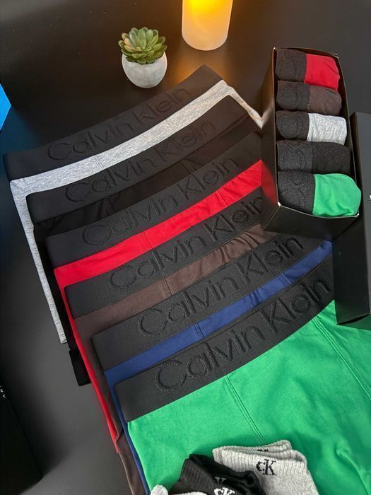 Чоловічі труси Calvin klein 3D з рельєфним написом на резинці. Мужские