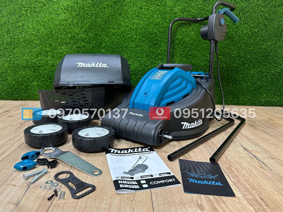 Мережева Газонокосарка Makita ELM33BL 35л Висота косіння 25, 40, 52 мм