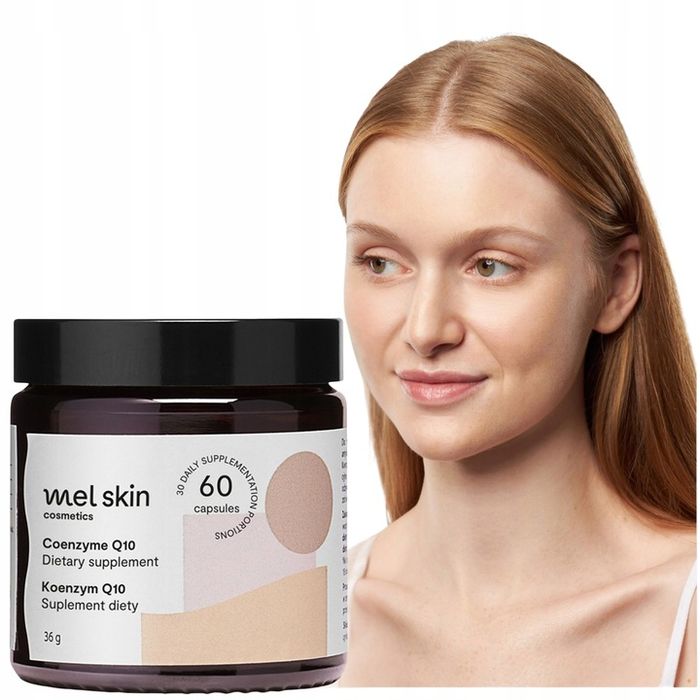 koenzym q10 ubichinon + cynk + biotyna kapsułki piękna skóra mel skin 60szt
