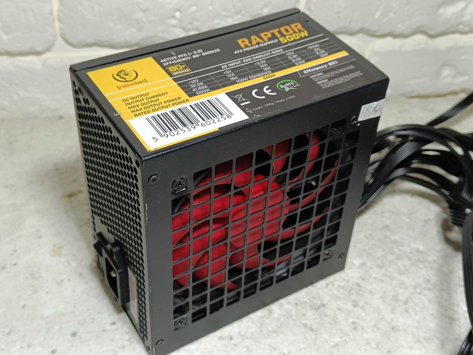 Блок живлення REBELTEC 500W 80 PLUS BRONZE 8+8GPU 8pin CPU як НОВИЙ!