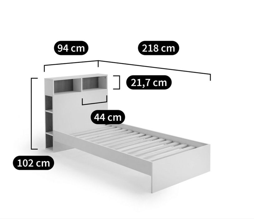 Single Bed La Redoute + Mattress + Drawer64553062557313123