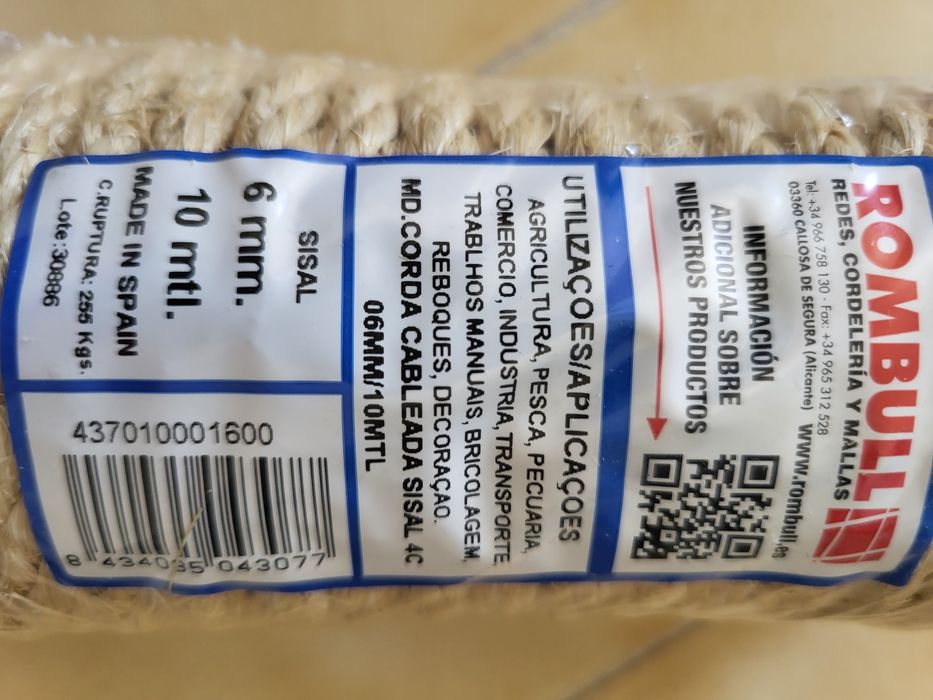 Corda de verga 10 metros