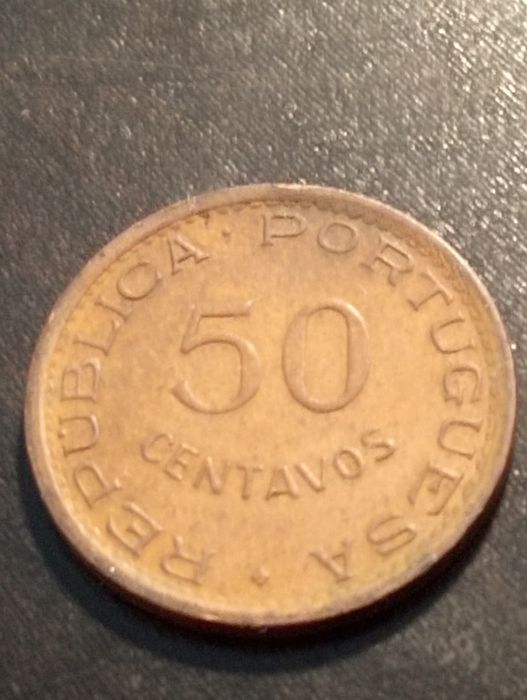 Moeda de 50 centavos -  Moçambique 1974 - Bronze - Soberba