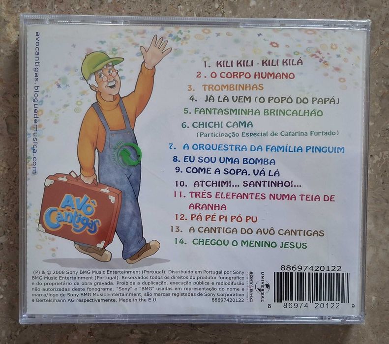 Avô Cantigas - CD - grandes êxitos - novo e selado