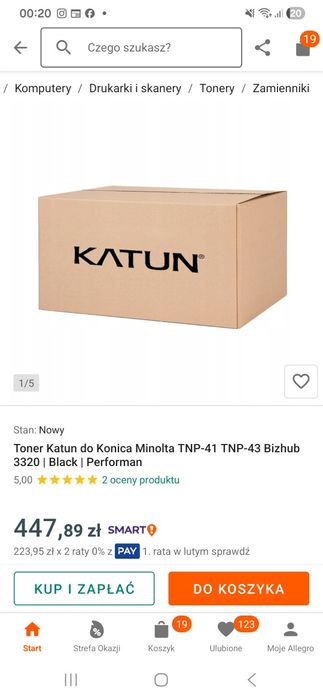 Pełny toner,  Konica Minolta bizhub 3320