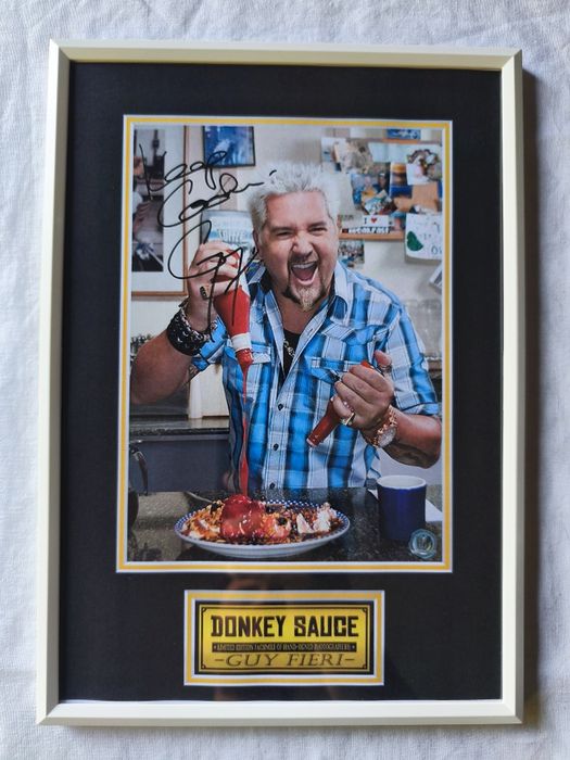 Moldura TV Show Guy Fieri com Autógrafo (A4)