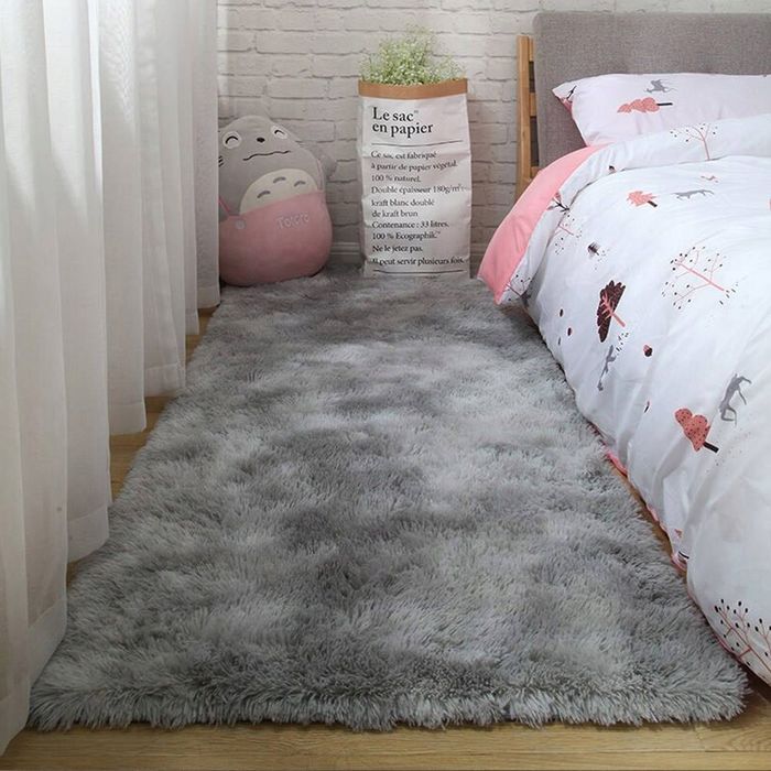 NOWY Dywan Shaggy Ombre Silver - Jasny Szary 140x200 Miękki Puszysty