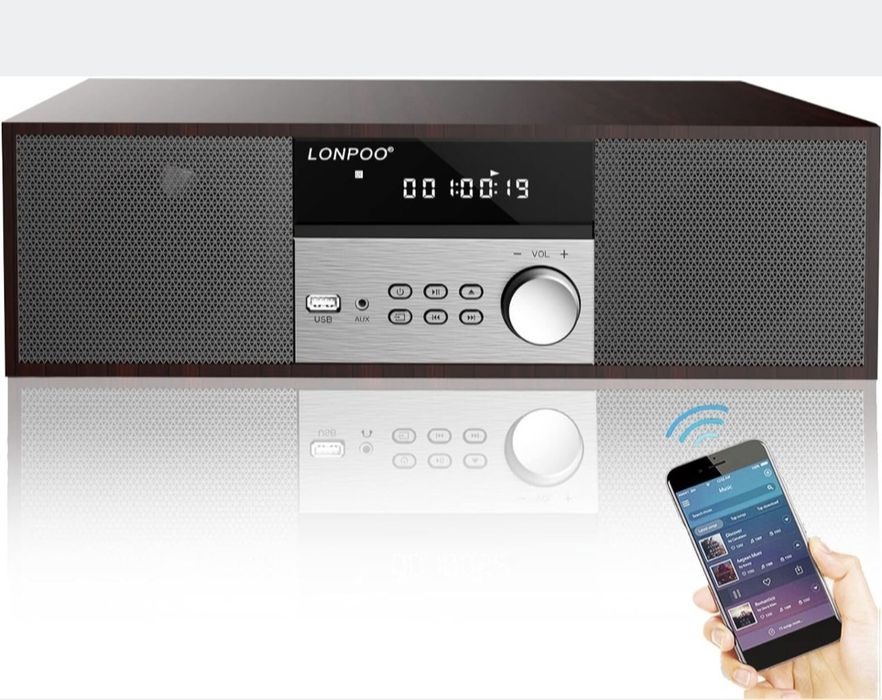 Radio Wieża Subwoofer Hi-Fi Bluetooth Pilot Podbicie Basow