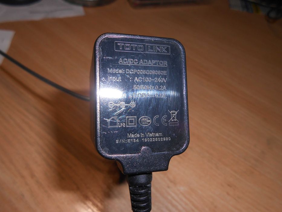 Блоки питания TOTOLINK 9 Вольт 0,5 Ампера Adaptor