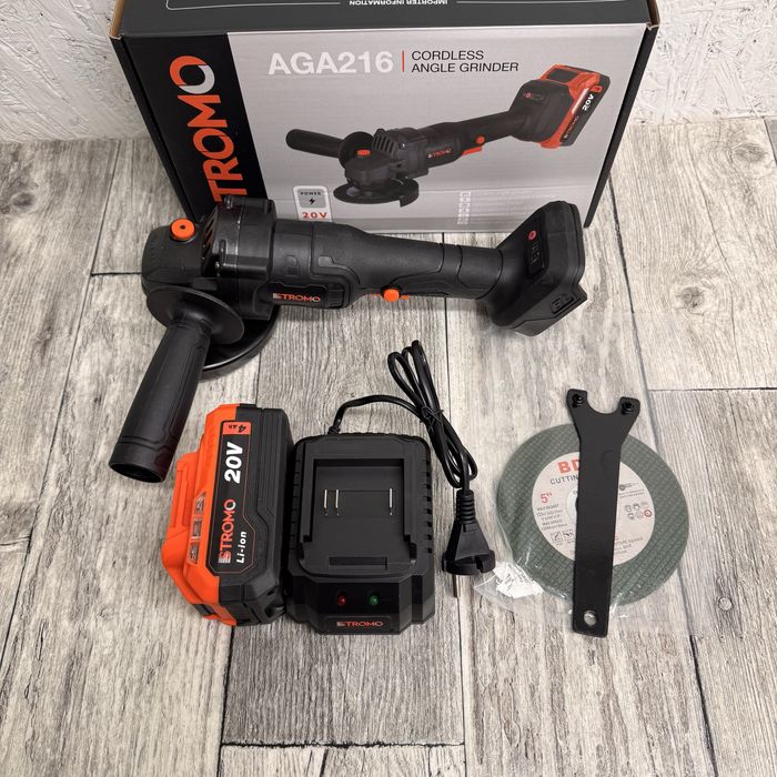 Акумуляторна болгарка Stromo AGA-216 (20V, 4Ah, з АКБ)