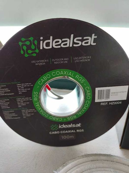 PROMOÇÃO:Cabo Coaxial Bobines Idealsat;daxis e Edision