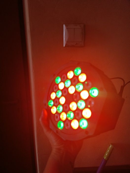 Reflektor LED PAR 36W RGB | DMX + Pilot | Efekt Sceniczny Impreza