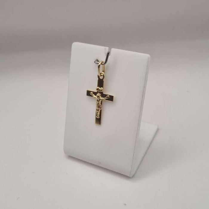 Złota zawieszka pr. 585 krzyż - nowa